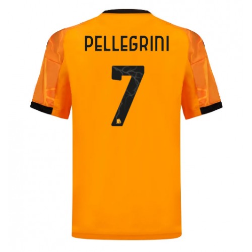 Stroje piłkarskie AS Roma Lorenzo Pellegrini #7 Koszulka Wyjazdowej 2025-26 Krótki Rękaw